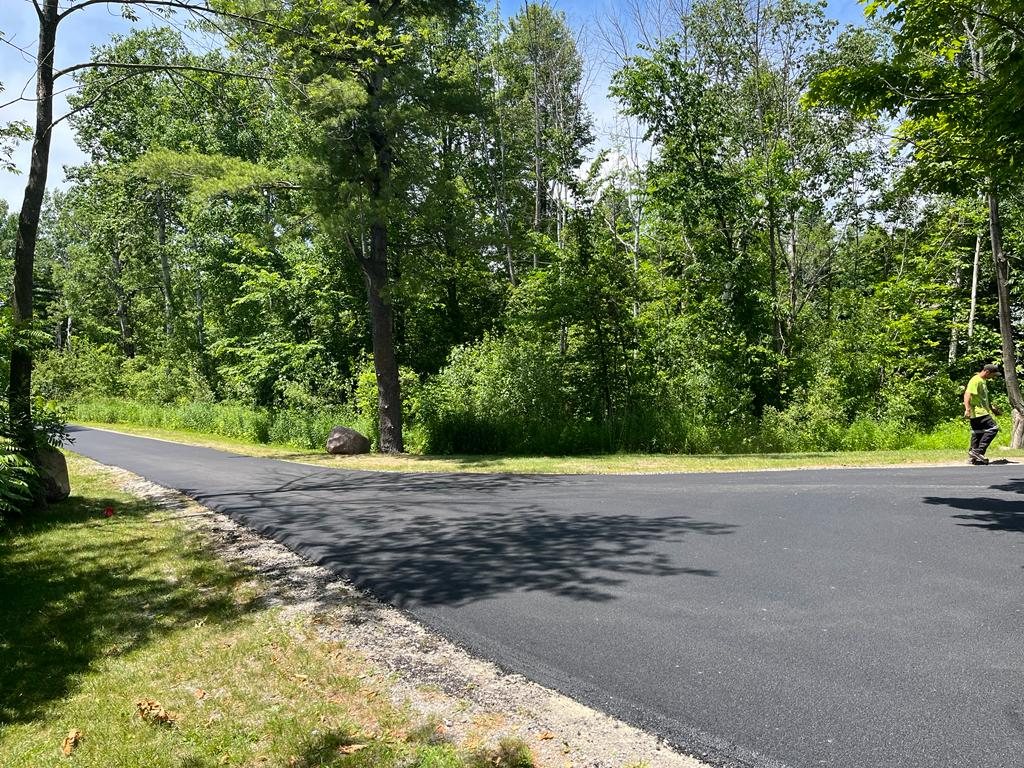 freshly paved roadway