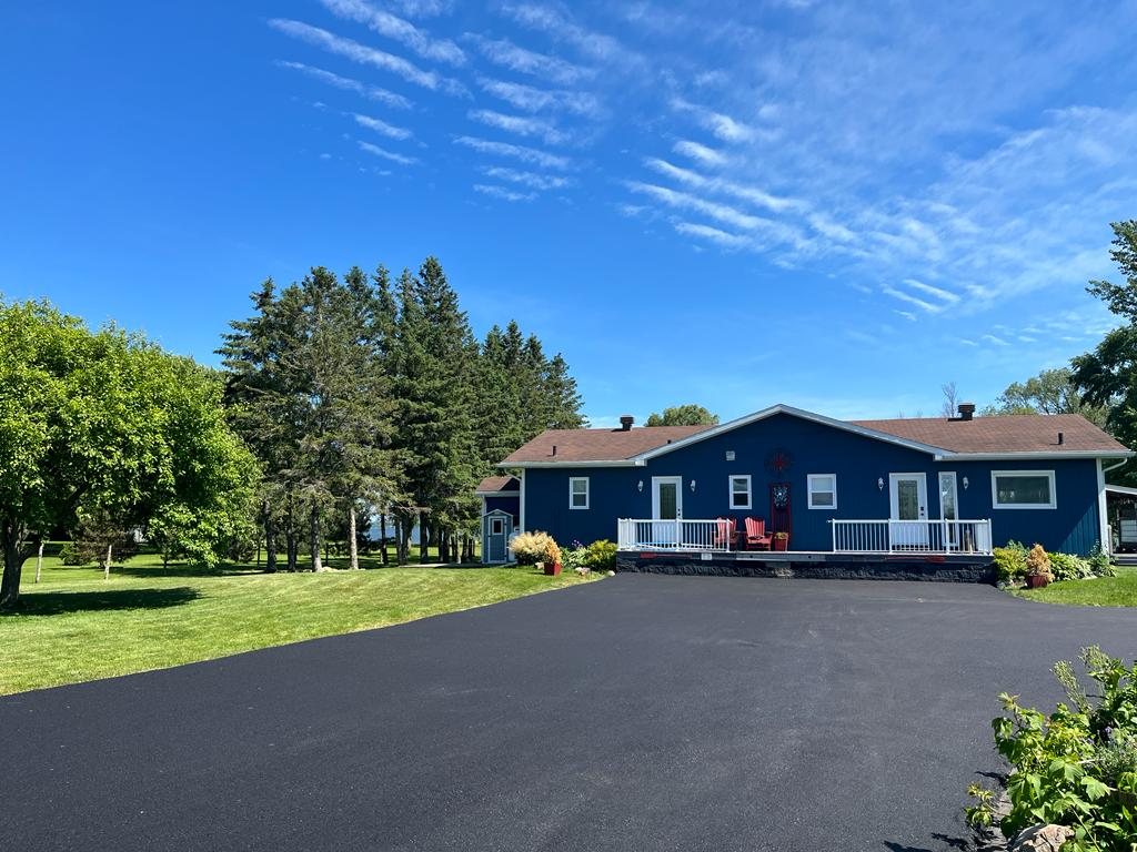 freshly paved driveway