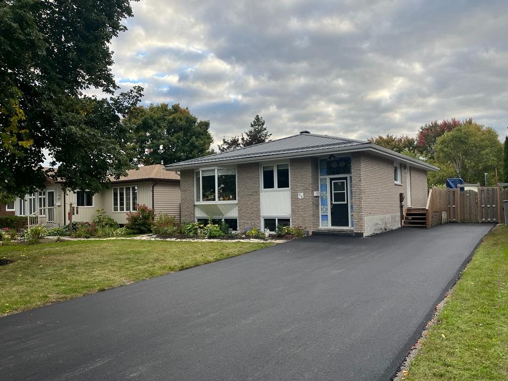 freshly paved driveway