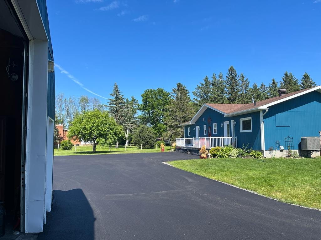 freshly paved driveway