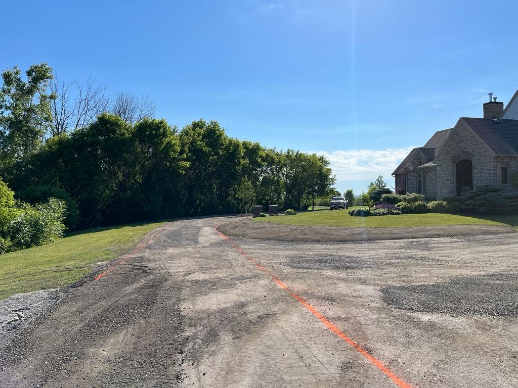 driveway being prepared for paving