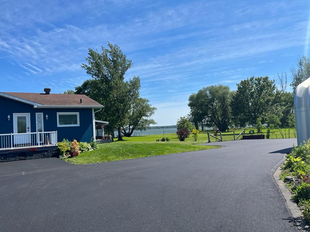 freshly paved driveway
