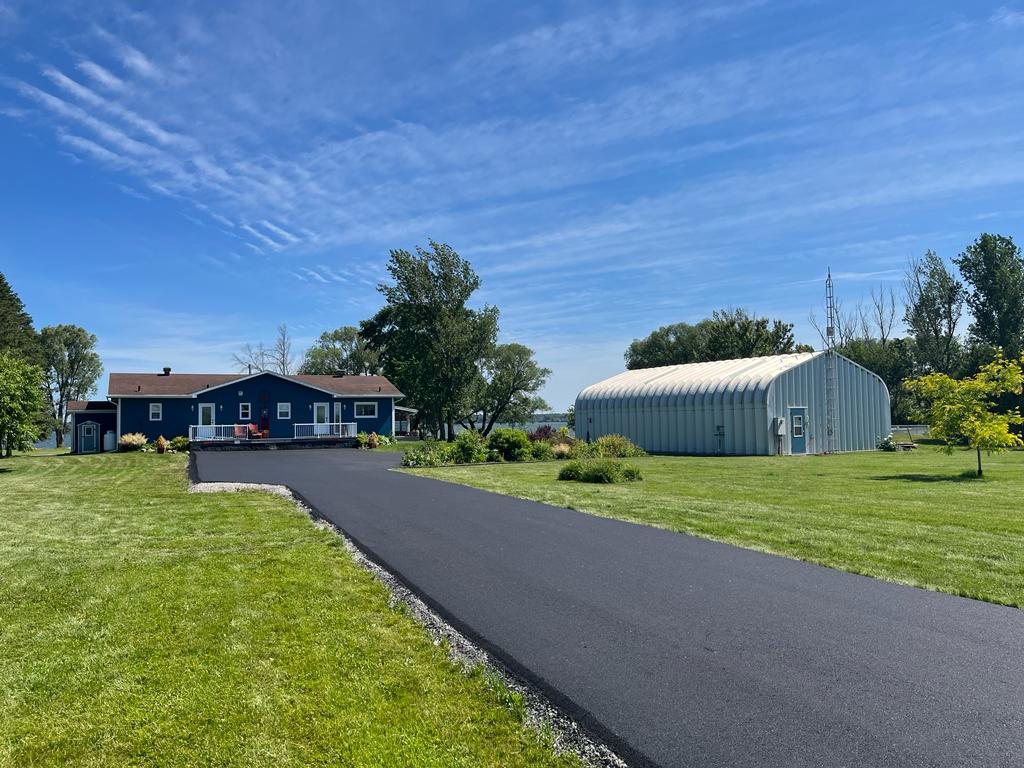 freshly paved driveway