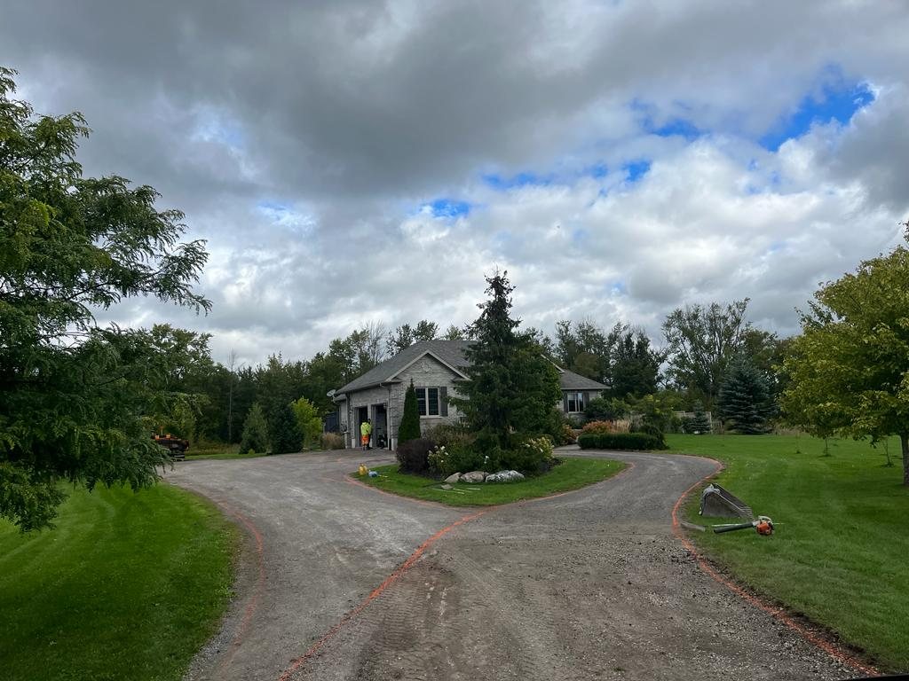 residential driveway being prepared for paving