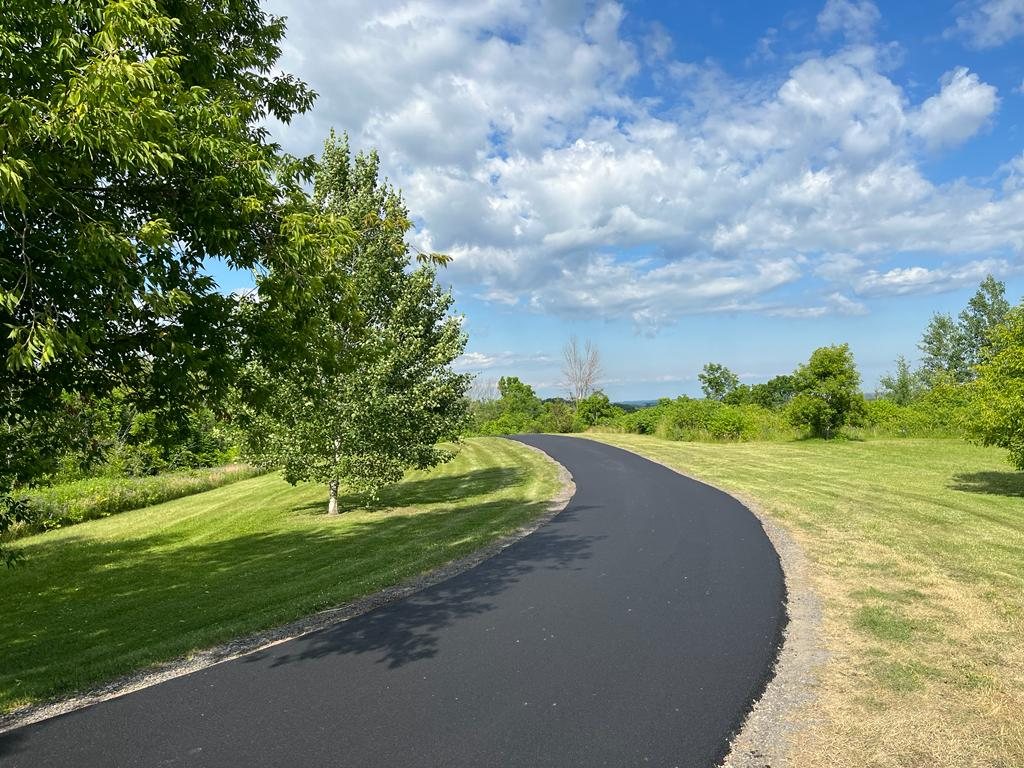 freshly paved laneway