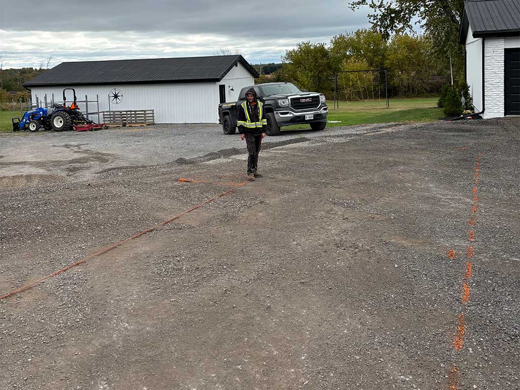 Lines and base gravel at Mike and Lori's Garden Centre